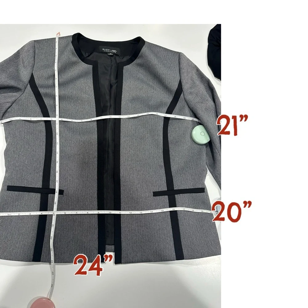 Black Label by Evan-Picone Women's Grey‎ blazer with black accents.